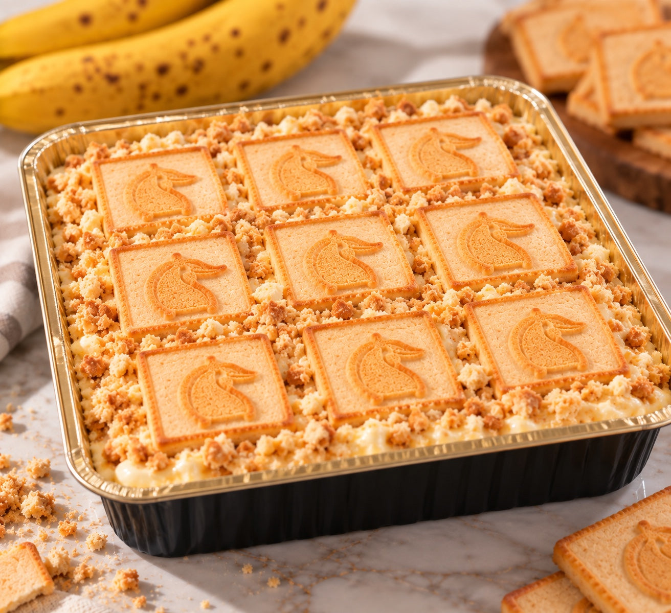 Banana pudding in the Gather sharing tray